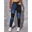Colorblock Raw Hem Skinny Jeans, Slim Fit Slash Pockets High-Stretch Patchwork Casual Denim Pants, Women's Denim Jeans & Clothing